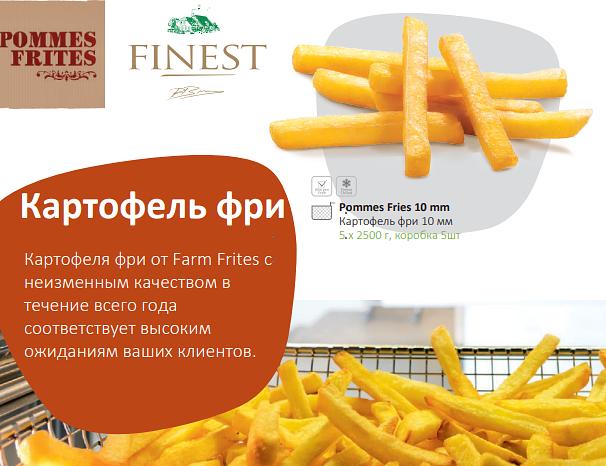 Картофель фри 10 мм «Farm Frites» 2,5 кг ОПТ фото 3