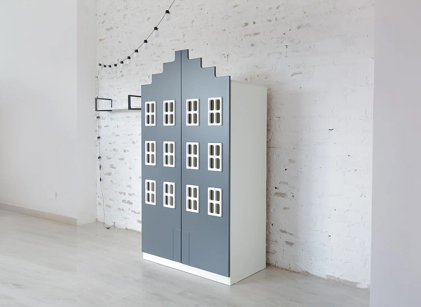 Шкаф детский 2-х дверный «Голландский» мятный фото 3