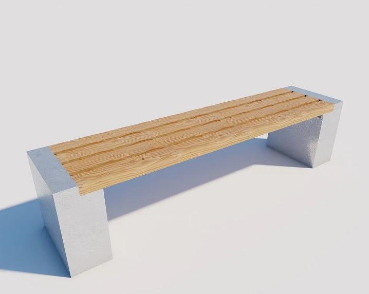 Скамья из архитектурного бетона фото 2