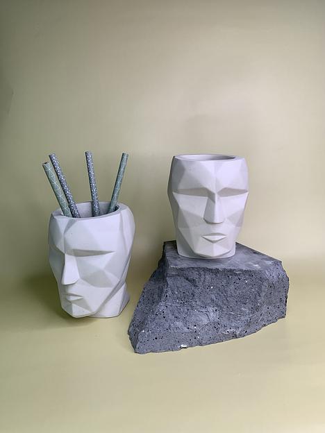 Подсвечник-кашпо Чарльз из скульптурной смеси, опт фото 1