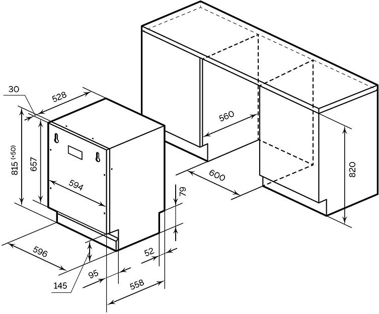 Посудомоечная машина LEX PM 6062 B 1930Вт полноразмерная, встраиваемая фото 3