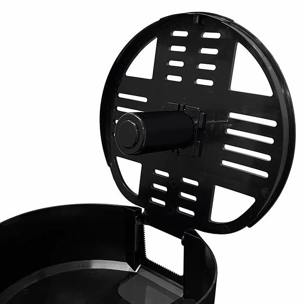 Диспенсер туалетной бумаги N1 «Стандарт» корпус черный, нижнее стекло прозрачное черное HOR-22210305 опт фото 2