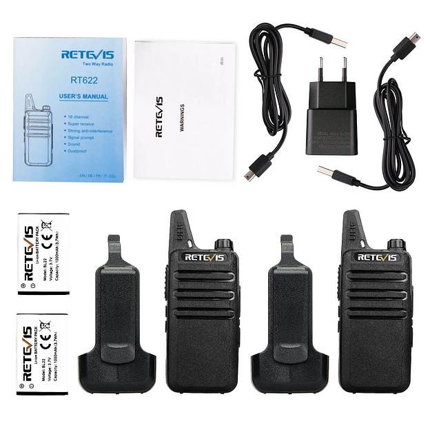 Рации Retevis R22622, черные, 2 шт фото 10