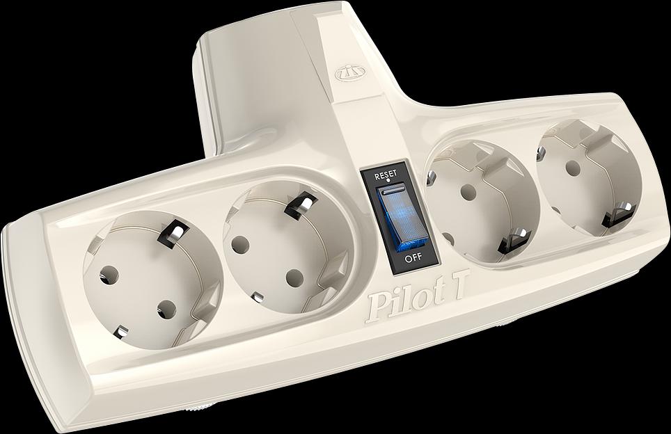 Разветвитель ZIS Pilot T, 4 розетки (евро с заземлением) ZIS Pilot T (4 розетки) фото 1