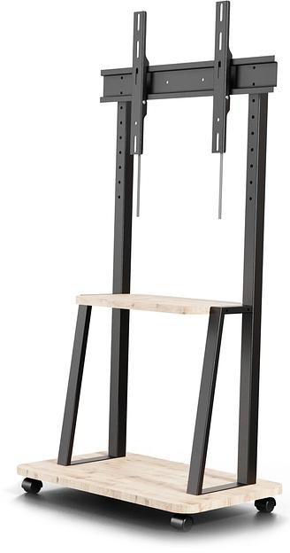 Стойка для телевизора Holder PR-108 черный/береза 32"-65" макс.80кг напольный мобильный фото 1