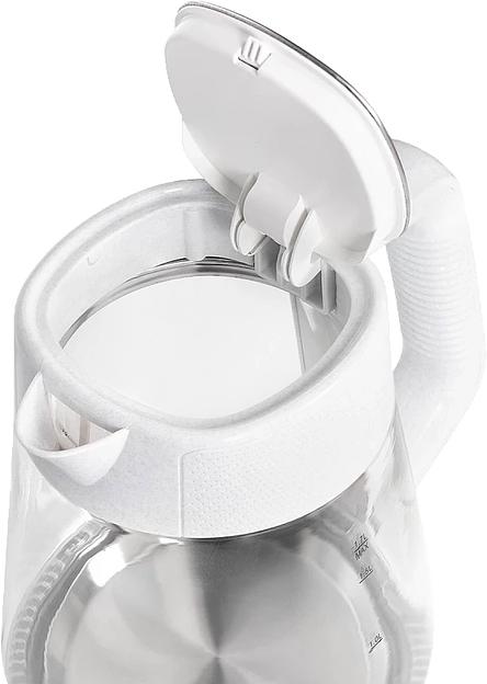 Чайник электрический Scarlett SC-EK27G104 1.7л. 2200Вт белый корпус: стекло фото 8