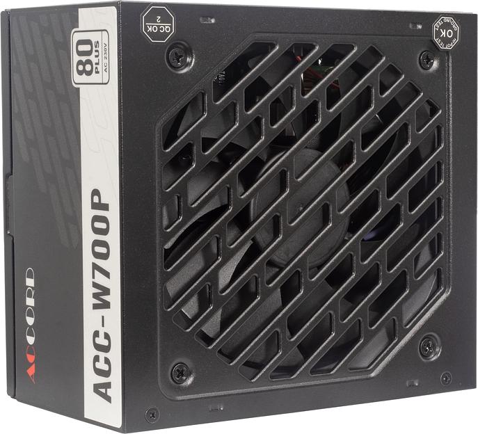 Блок питания Accord ATX 700W ACC-W700P 80 PLUS WHITE (20+4pin) 120mm fan 6xSATA RTL фото 3