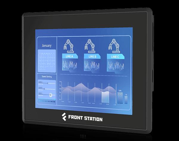 Российский промышленный панельный компьютер FRONT Station 230.201, на базе процессора Intel Celeron J6412 / 10.4" (XGA) с проекционно-ёмкостным сенсорным экраном / антибликовое покрытие (AG) / RAM 8 Гб LPDDR4x / SSD 256 Гб / LAN 2 x 2.5 GbE (RJ-45) / 1 х фото 1