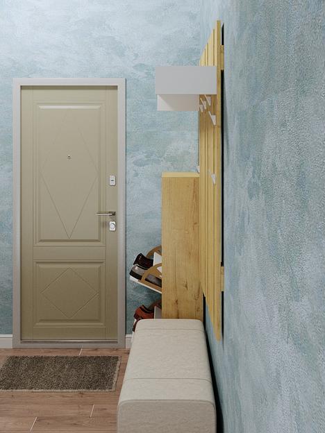 Вешалка настенная Wood&Stone «Малави» дуб бунратти, белый 104×28.2×130 см фото 5