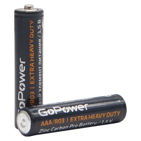 Батарейка GoPower R03 AAA Shrink 4 Heavy Duty 1.5V (4/60/1200) Батарейка GoPower R03 AAA (00-00015593) фото 5