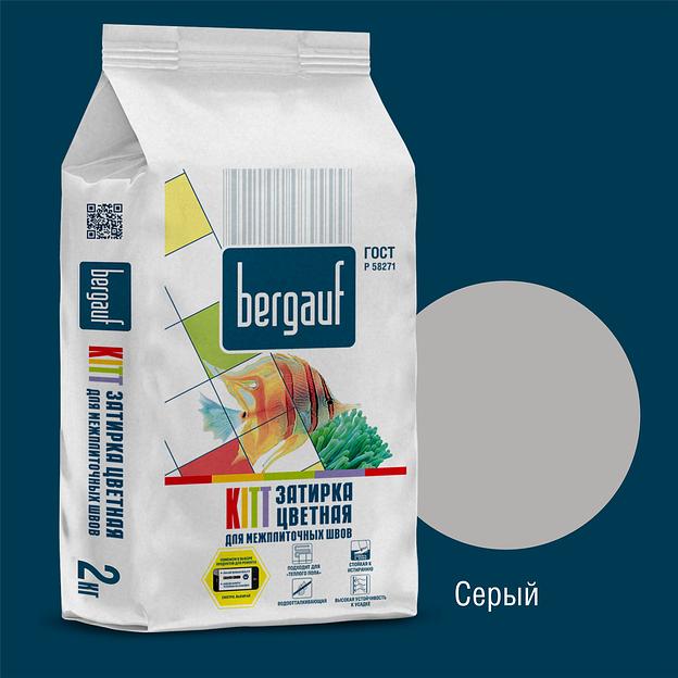 Затирка для межплиточных швов серая 2 кг KITT Bergauf фото 1