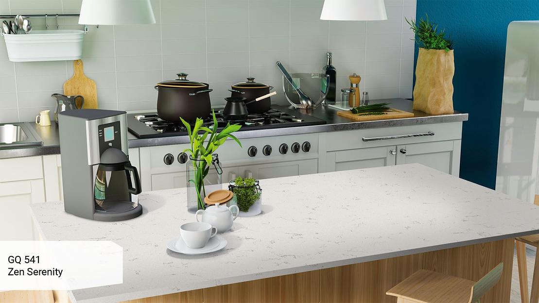 Кварцевый камень Grandex quartz «GQ 541 Zen Serenity» ОПТ фото 2