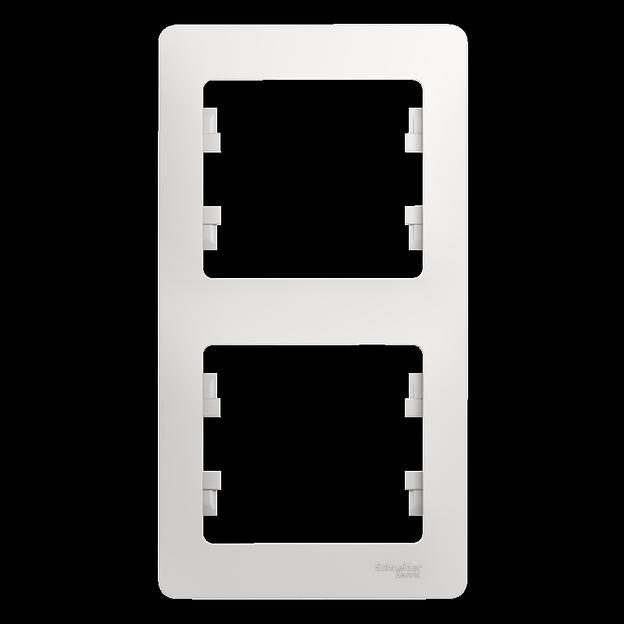 Systeme electric GSL000106 GLOSSA 2-постовая РАМКА, вертикальная, БЕЛЫЙ фото 1