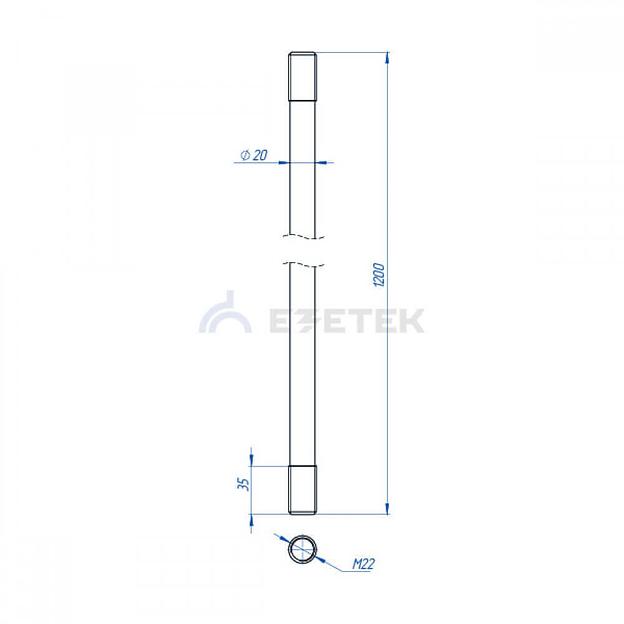 Стержень заземления омедненный 20 мм х 1200 мм фото 2