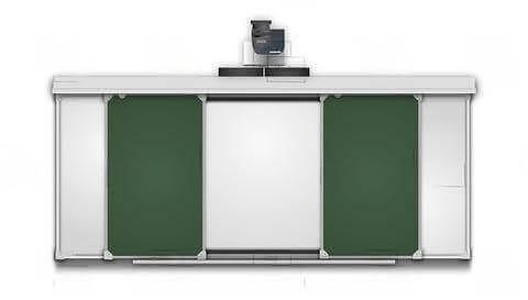 Рельсовая система для интегрированной панели 4000х1500 (2000х1500х150) меловая фото 1