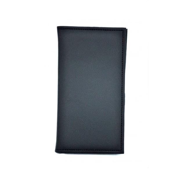 Папка для счетов 22*11см 2-х стор. кож.зам. черная /1/ фото 1