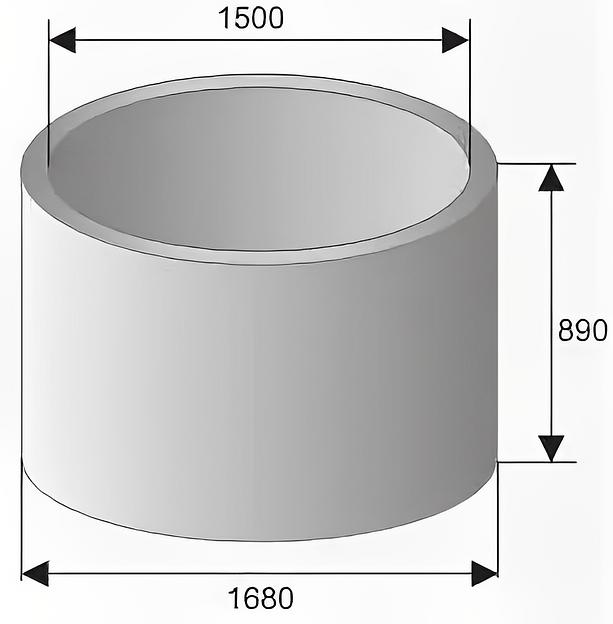 Бетонное кольцо КС15-9 ЖБИ фото 1