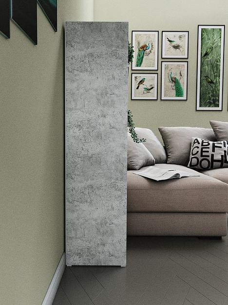 Стеллаж универсальный 4-секционный Wood&Stone «Малави» 320 цемент светлый 136×34.5×35.7 см фото 5