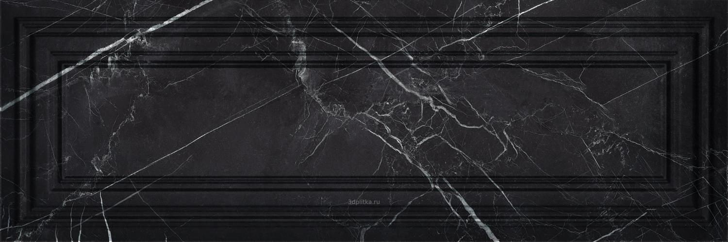 Плитка керамическая MEISSEN Gatsby 750x250 черный рельеф 12126 (GTU232) цена за м2 фото 1