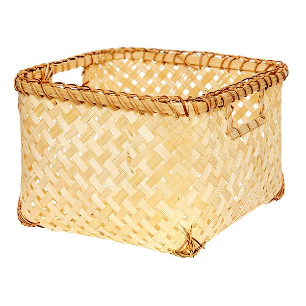 Корзина стеллажная "Натуральное плетение", Д270 Ш270 В190, натуральный фото 1