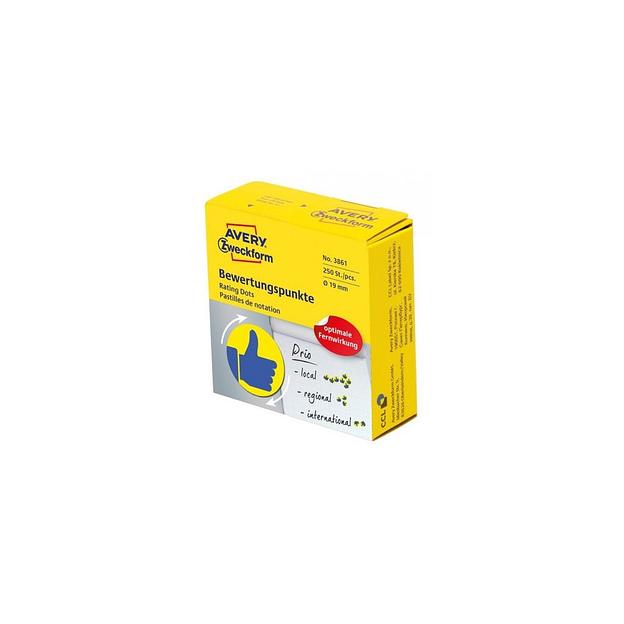 Этикетки Avery Zweckform 3861, универсальная, 70г/м2, желтый, 250шт фото 1