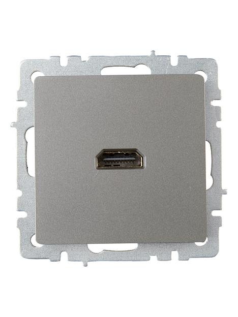 BRITE Розетка HDMI РHDMI-0-БрС сталь фото 2
