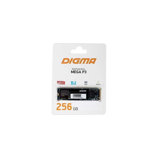 SSD накопитель Digma Mega P3 DGSM3256GP33T 256ГБ, M.2 2280, PCIe 3.0 x4, NVMe, M.2, rtl фото 1