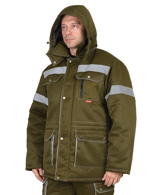 Костюм «Сириус-Титан» зимний куртка и полукомбинезон, хаки ОПТ фото 5