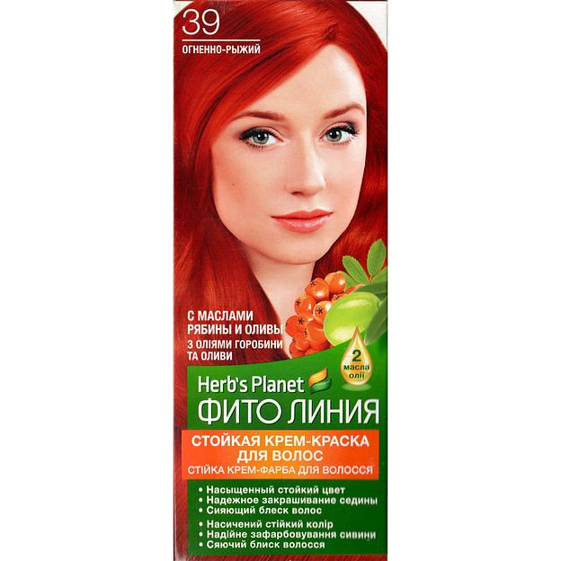 Фито линия herb's planet herb's planet стойкая крем-краска для волос тон 39 огненно-рыжий фото 1