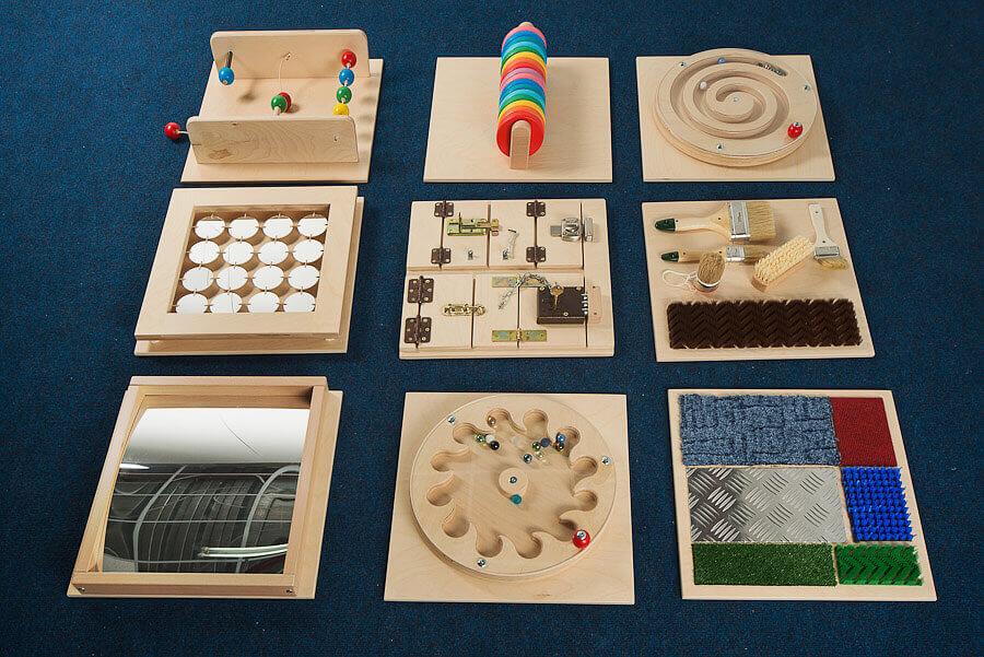 Набор тактильно-развивающих панелей 9 модулей фото 2