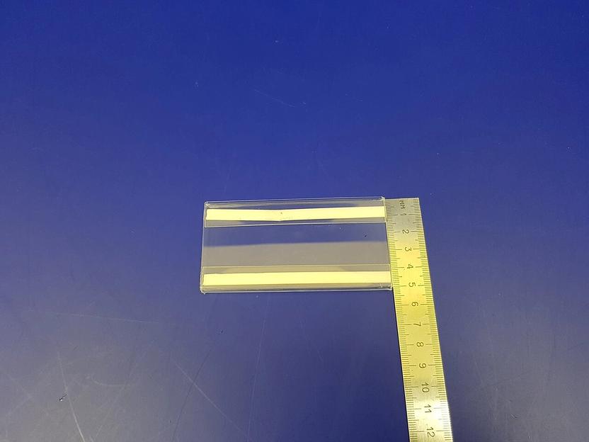 Карман пластиковый для витрин и стеллажей.(100х50мм.) фото 2