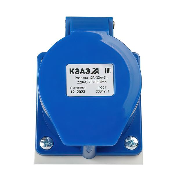 Розетка 123-32А-6h-220AC-2P+PE-IP44 фото 2