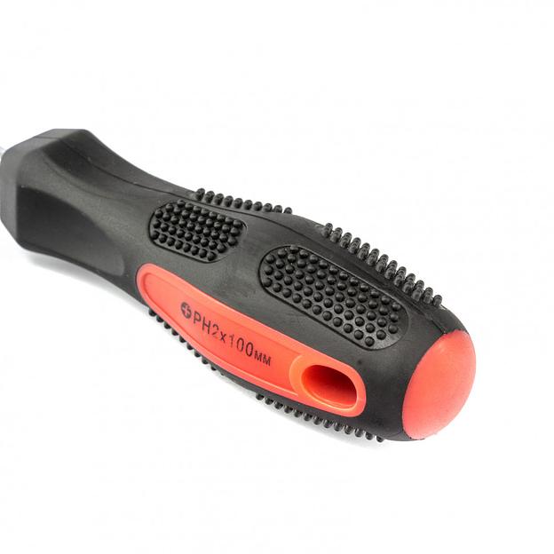 Отвертка Anti-Slip, PH2х100 мм, CrV, 2к рукоятка фото 3