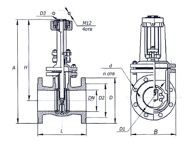 Задвижки чугунные с электроприводом фото 2