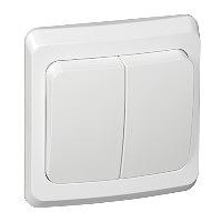 Systeme electric BC10-006B ЭТЮД С/У 2-клавишный ВЫКЛЮЧАТЕЛЬ с подсветкой 10 АХ, БЕЛЫЙ, Россия фото 6