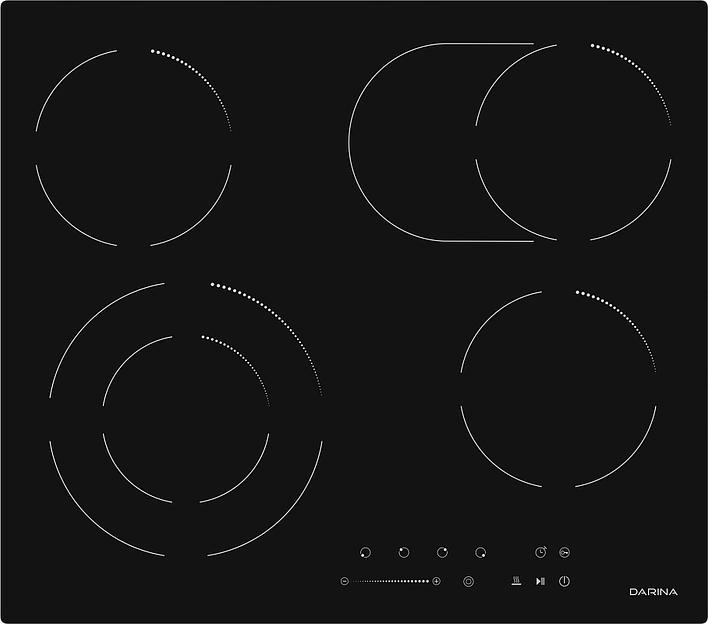 Варочная поверхность Darina 6Р Е 328 B черный фото 1