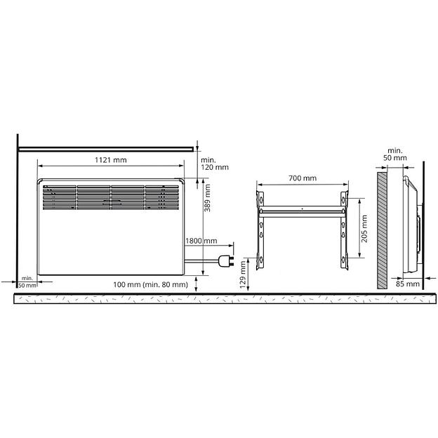 Конвектор электрический FinnHeat 1500 Вт фото 2