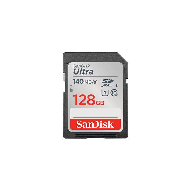 Карта памяти SDXC UHS-I Sandisk Ultra 128 ГБ, 140 МБ/с, Class 10, SDSDUNB-128G-GN6IN фото 1