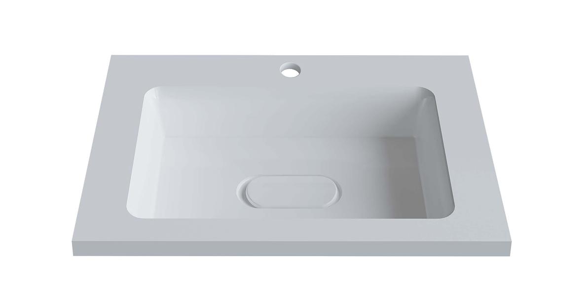 Раковина для ванной полувстраиваемая Uperwood Modul 65 см, белая глянцевая фото 7