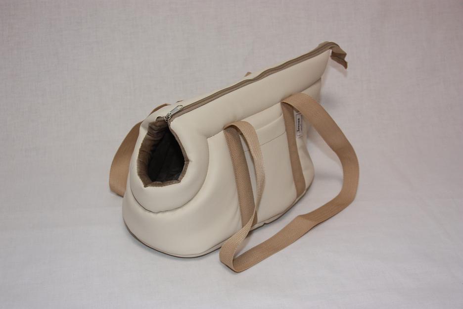 Сумка-переноска Пери (эко-кожа) №3 Крем-брюле для домашнего питомца ОПТ фото 6