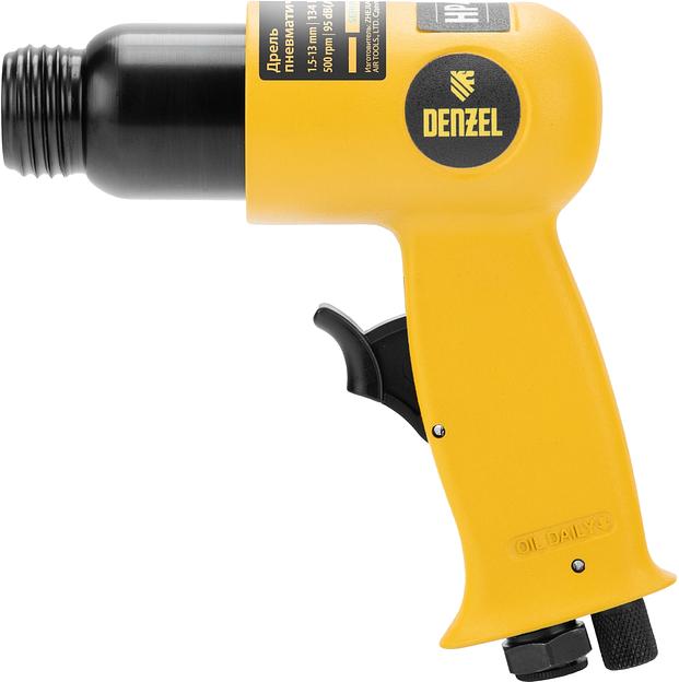 Дрель прямая Denzel PD500 114л/мин патр.:ключевой желтый/черный фото 4