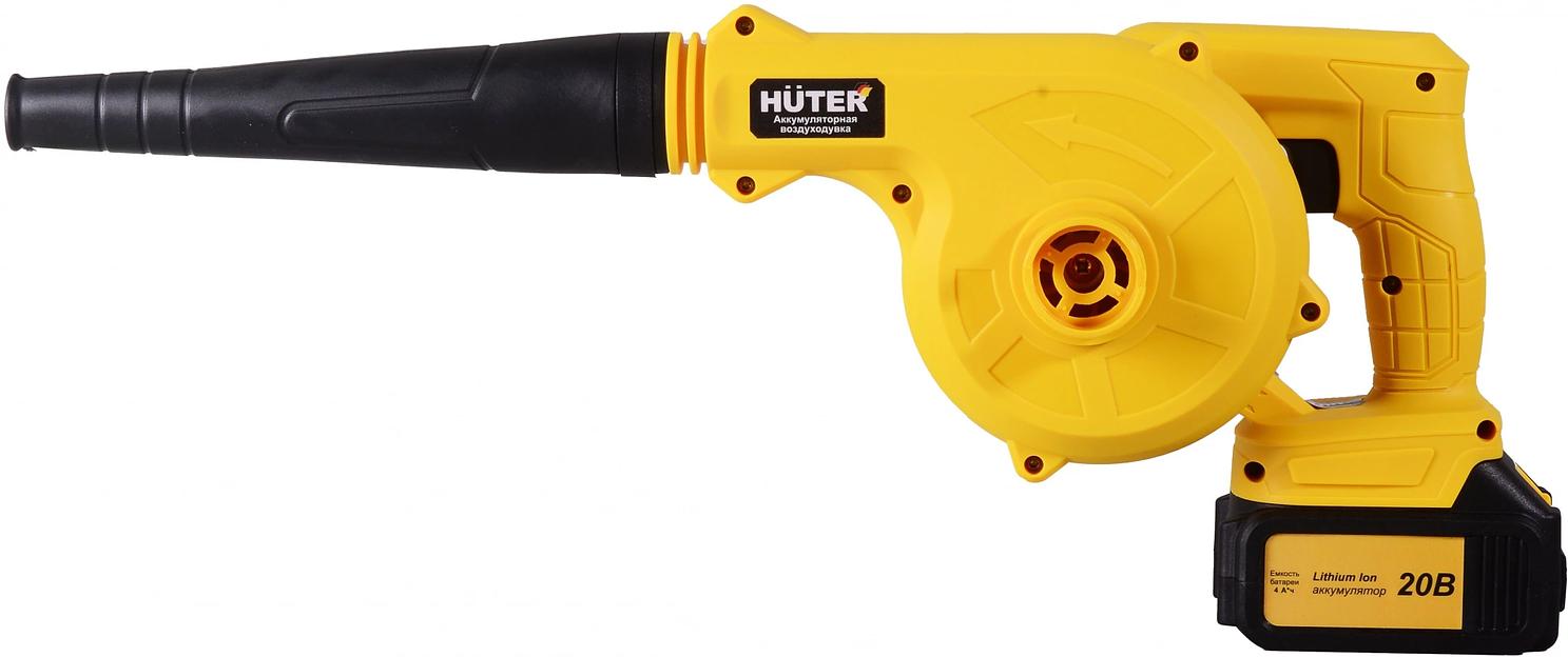 Воздуходувка-пылесос Huter CB-20/2Li пит.:от аккум. желтый фото 1