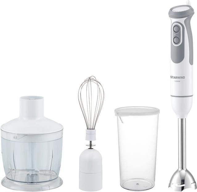 Блендер погружной Starwind SBP3242 1200Вт белый/серый фото 1