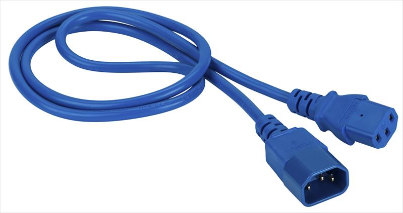 Шнур питания C13-C14, 3х0.75, 220В, 10А, синий, 7 метров (LAN-PP13/14-7.0-BL) фото 1