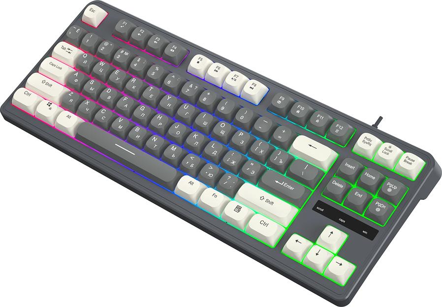 Клавиатура Оклик 711G серый/белый USB for gamer LED (1790385) фото 10