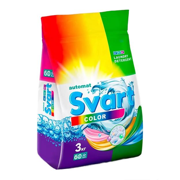 Средство для стирки порошкообразное SVART «Color Automat» пакет 3 кг ОПТ фото 1