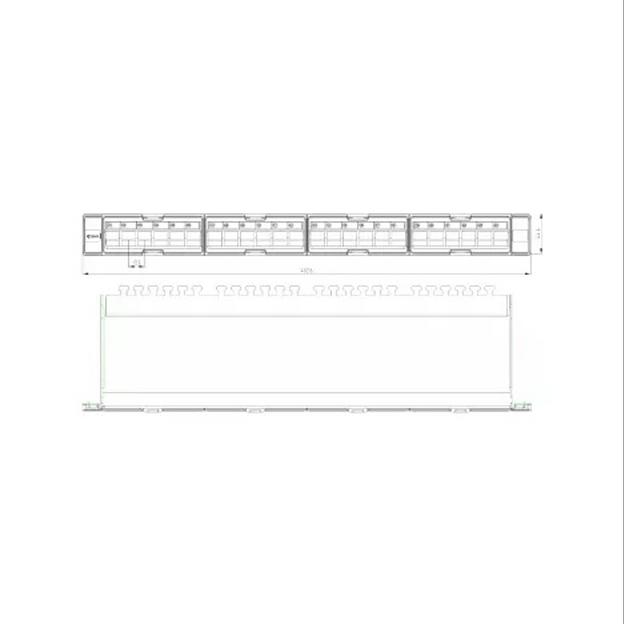 Коммутационная панель SNR, 19" для модулей KeyStone, незагруженная, неэкранированная, 1U, 24 порта, разборная, порты без шторок фото 6