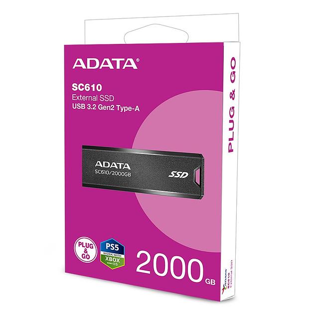 Внешний SSD диск ADATA 2TB SC610 Черный фото 8