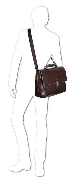 Портфель Piquadro Blue Square CA3111B2/N черный натур.кожа/нейлон фото 2