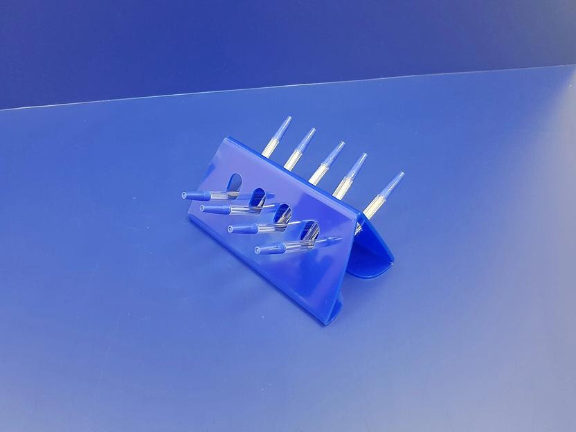 Подставка для ручек карандашей кистей 9 секции.(домик цвет синий) фото 2